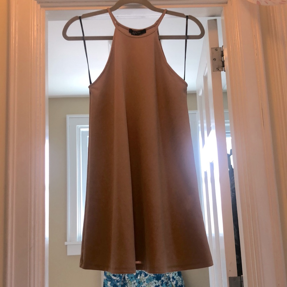 Cute beige halter sundress